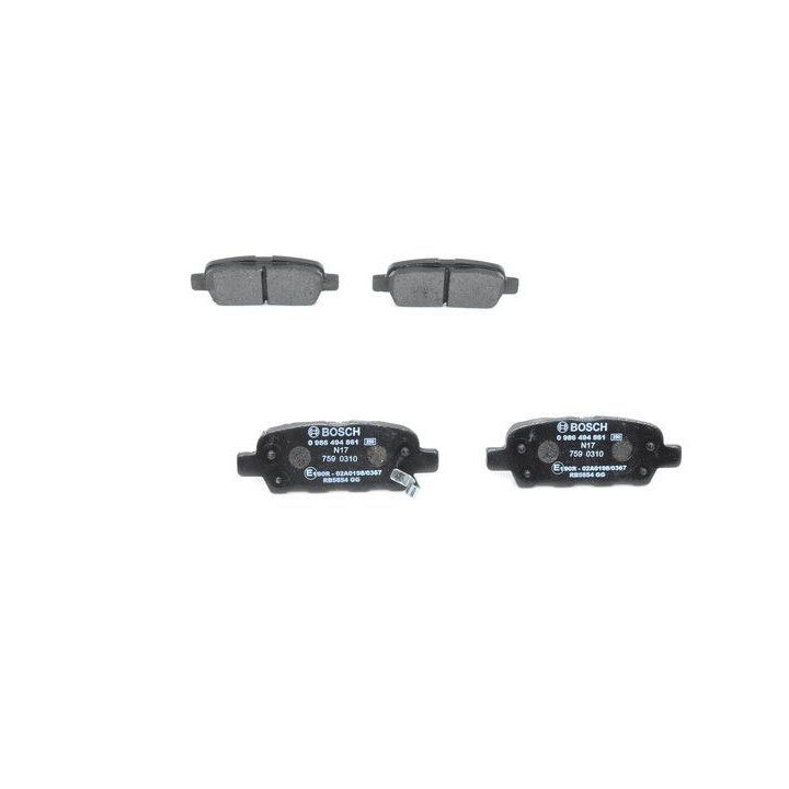 Stabdžių trinkelių rinkinys, diskinis stabdys BOSCH 0 986 494 861