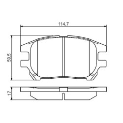 Stabdžių trinkelių rinkinys, diskinis stabdys BOSCH 0 986 495 140