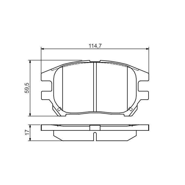 Stabdžių trinkelių rinkinys, diskinis stabdys BOSCH 0 986 495 140