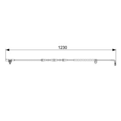 įspėjimo kontaktas, stabdžių trinkelių susidėvėjimas BOSCH 1 987 473 022