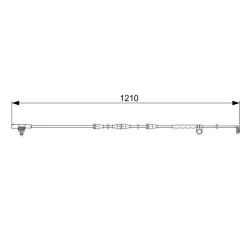 įspėjimo kontaktas, stabdžių trinkelių susidėvėjimas BOSCH 1 987 473 054