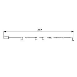 įspėjimo kontaktas, stabdžių trinkelių susidėvėjimas BOSCH 1 987 473 058