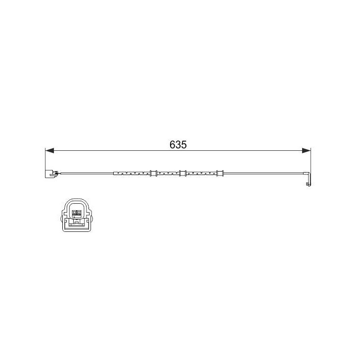 įspėjimo kontaktas, stabdžių trinkelių susidėvėjimas BOSCH 1 987 474 515