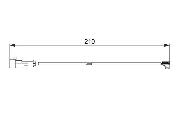 įspėjimo kontaktas, stabdžių trinkelių susidėvėjimas BOSCH 1 987 474 520