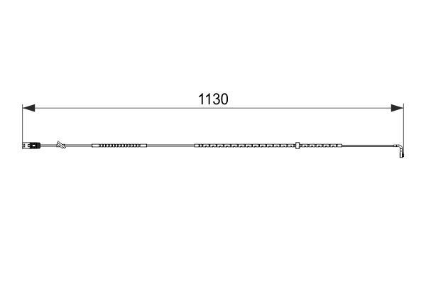 įspėjimo kontaktas, stabdžių trinkelių susidėvėjimas BOSCH 1 987 474 595