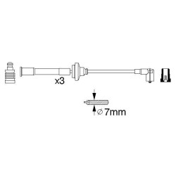 Uždegimo laido komplektas BOSCH 0 356 912 839