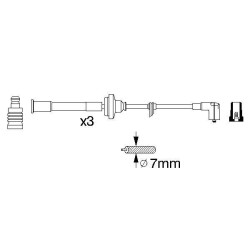 Uždegimo laido komplektas BOSCH 0 356 912 840