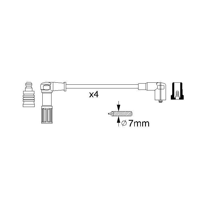 Uždegimo laido komplektas BOSCH 0 356 912 845
