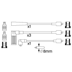 Uždegimo laido komplektas BOSCH 0 986 356 712