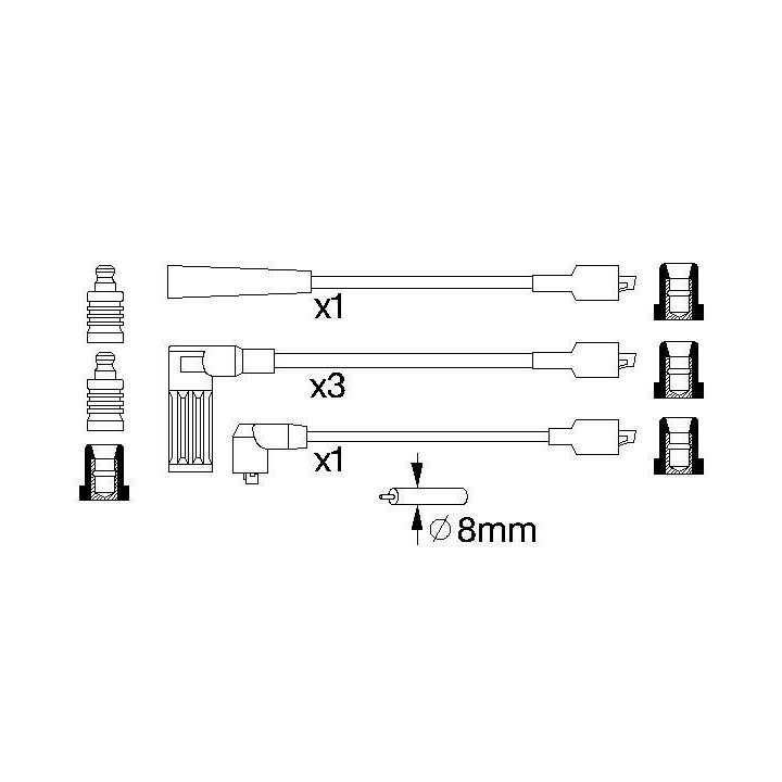 Uždegimo laido komplektas BOSCH 0 986 356 712