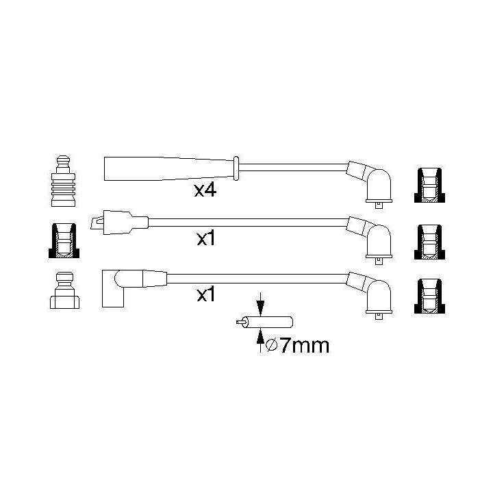 Uždegimo laido komplektas BOSCH 0 986 356 735