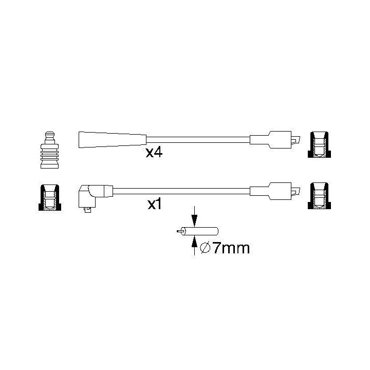 Uždegimo laido komplektas BOSCH 0 986 356 736