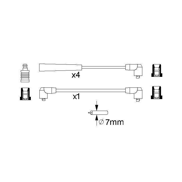 Uždegimo laido komplektas BOSCH 0 986 356 758