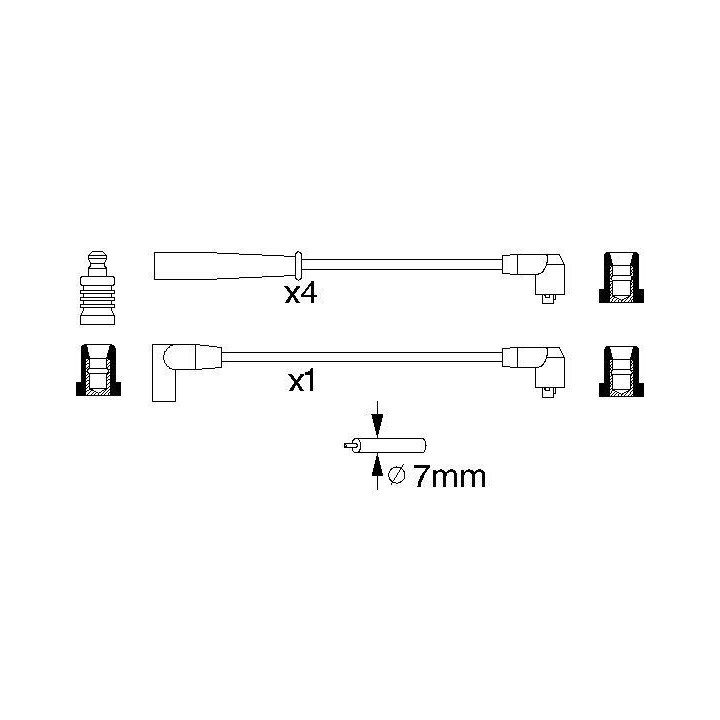 Uždegimo laido komplektas BOSCH 0 986 356 763