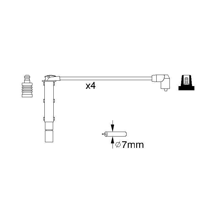 Uždegimo laido komplektas BOSCH 0 986 356 787