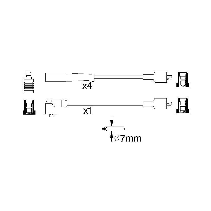 Uždegimo laido komplektas BOSCH 0 986 356 815