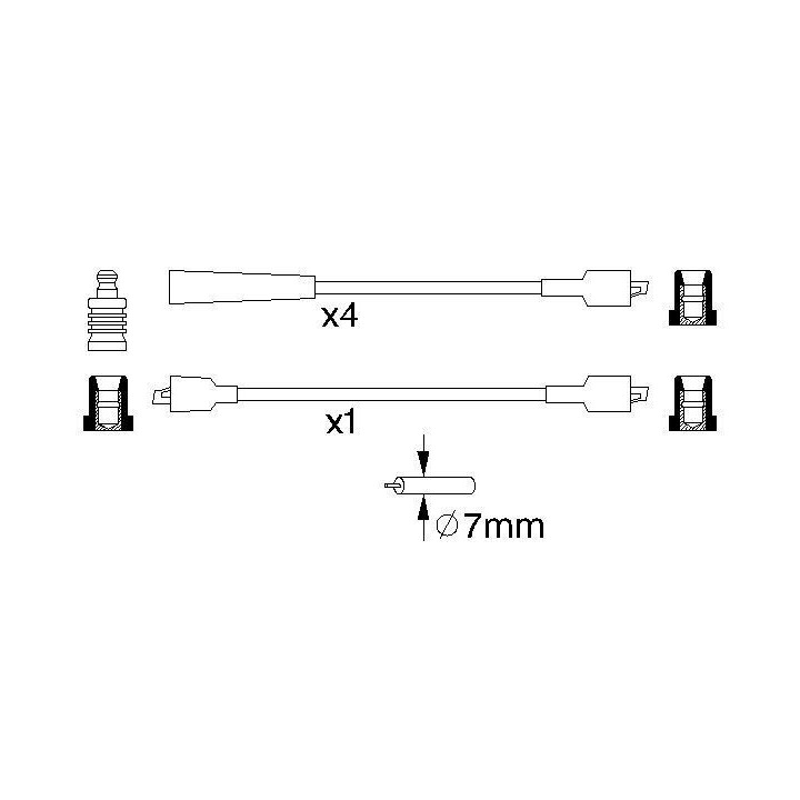 Uždegimo laido komplektas BOSCH 0 986 356 861