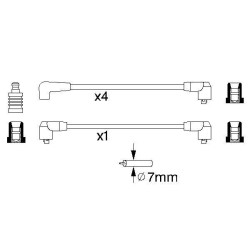 Uždegimo laido komplektas BOSCH 0 986 356 865