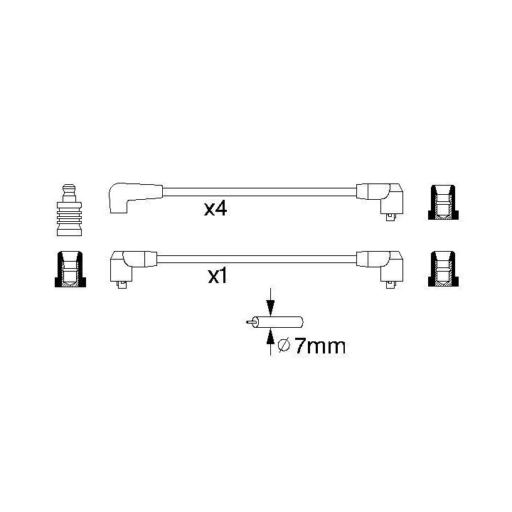 Uždegimo laido komplektas BOSCH 0 986 356 865
