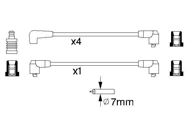 Uždegimo laido komplektas BOSCH 0 986 356 865