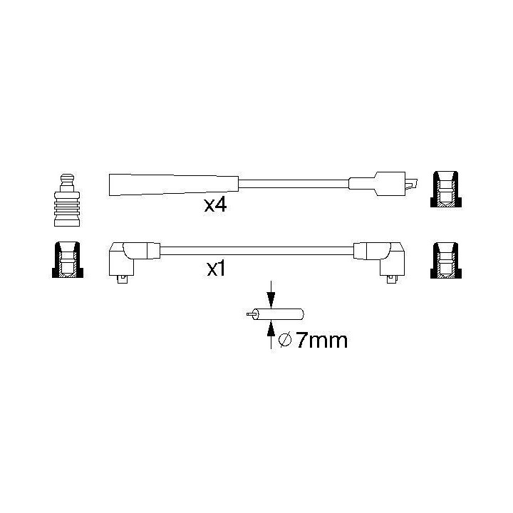 Uždegimo laido komplektas BOSCH 0 986 356 869