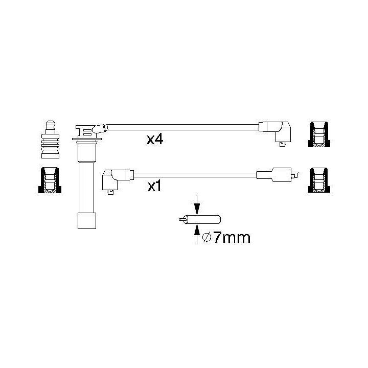 Uždegimo laido komplektas BOSCH 0 986 356 871