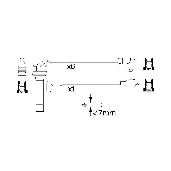 Uždegimo laido komplektas BOSCH 0 986 356 891