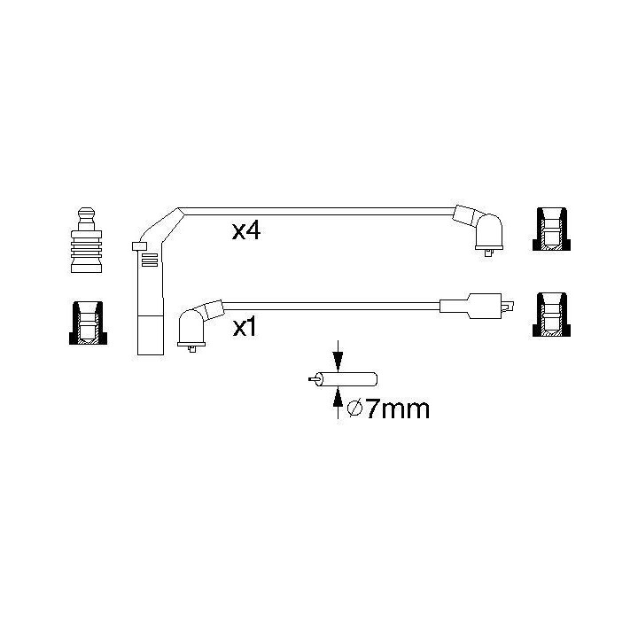 Uždegimo laido komplektas BOSCH 0 986 356 895