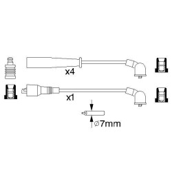 Uždegimo laido komplektas BOSCH 0 986 356 897
