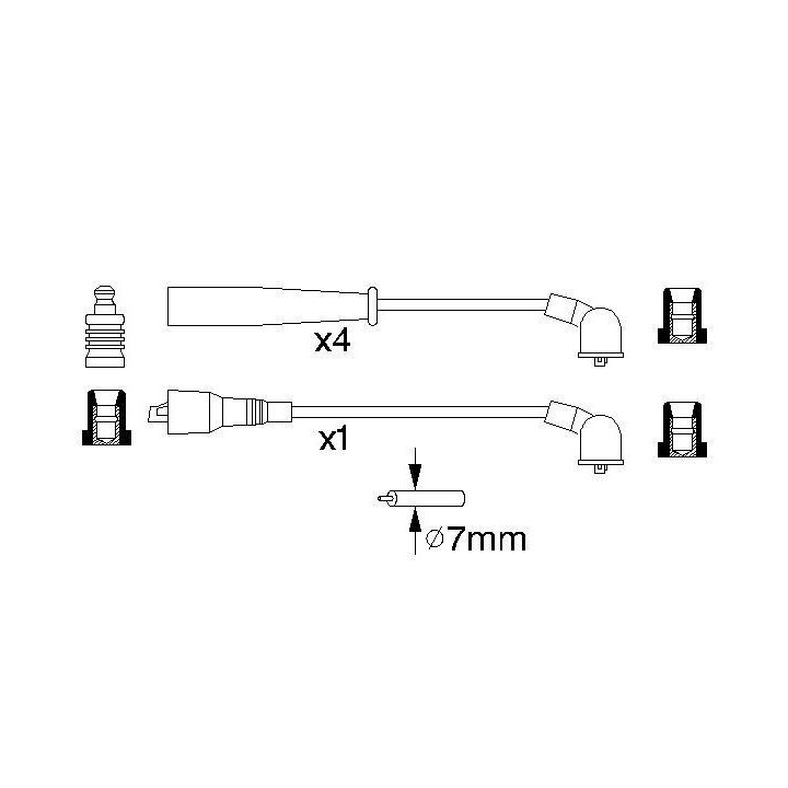 Uždegimo laido komplektas BOSCH 0 986 356 897