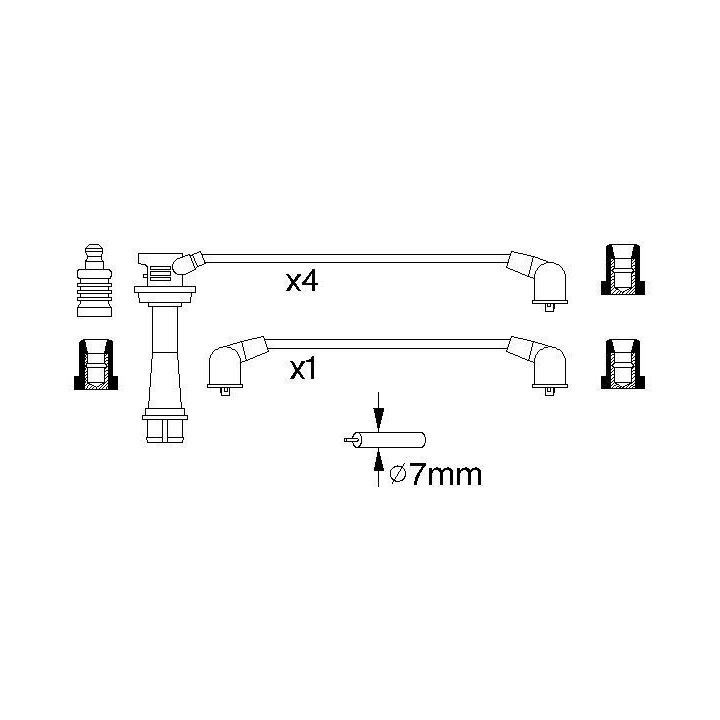Uždegimo laido komplektas BOSCH 0 986 356 929