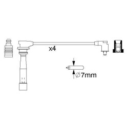 Uždegimo laido komplektas BOSCH 0 986 356 982