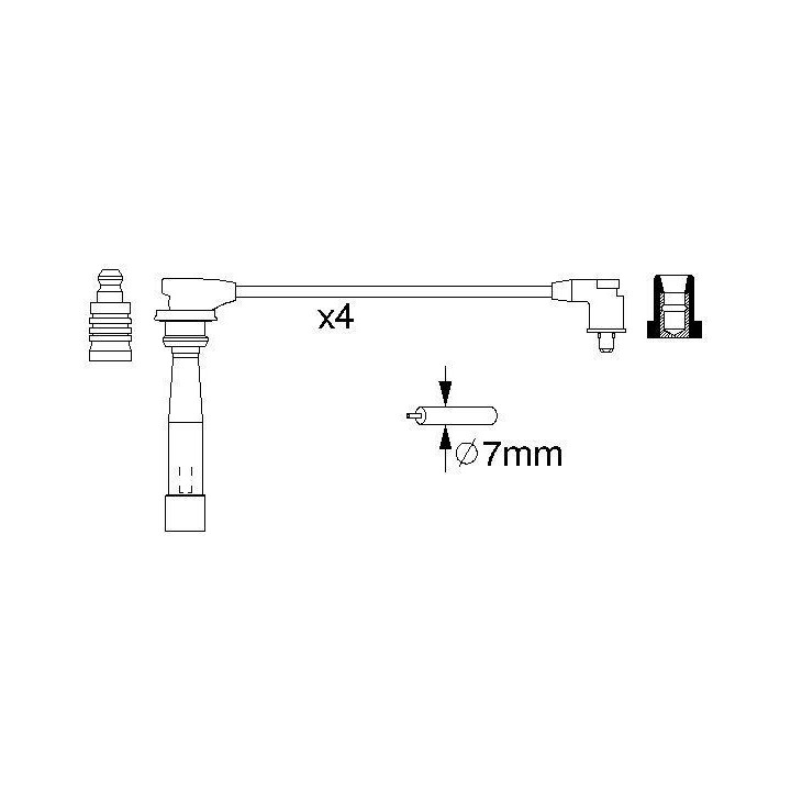 Uždegimo laido komplektas BOSCH 0 986 356 989