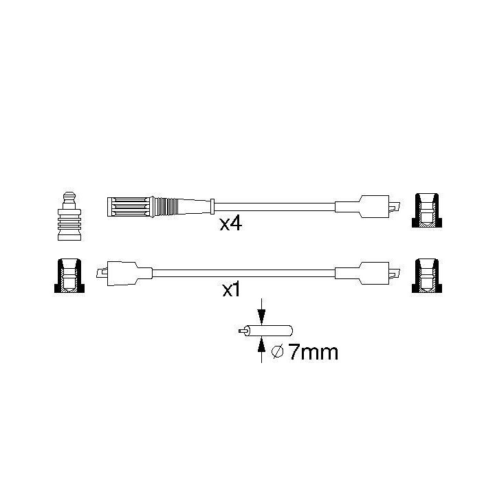 Uždegimo laido komplektas BOSCH 0 986 357 084