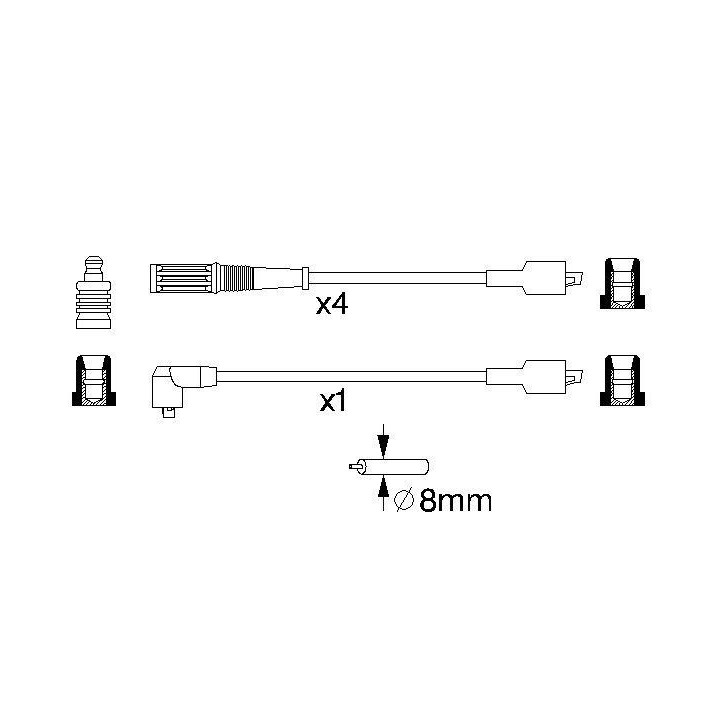 Uždegimo laido komplektas BOSCH 0 986 357 113