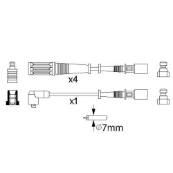Uždegimo laido komplektas BOSCH 0 986 357 130