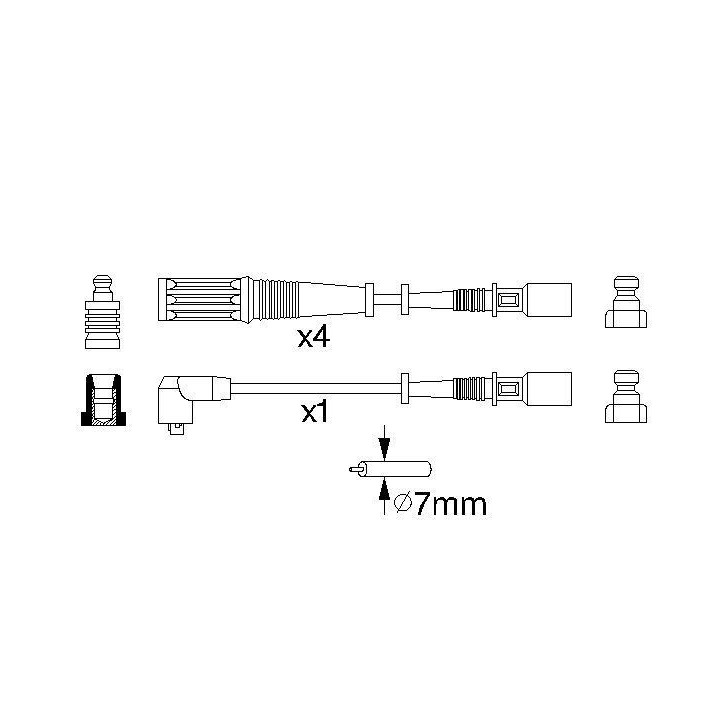 Uždegimo laido komplektas BOSCH 0 986 357 130