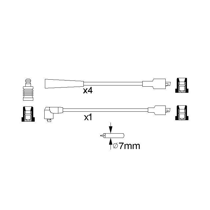 Uždegimo laido komplektas BOSCH 0 986 357 131