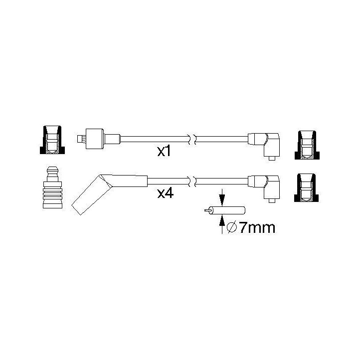Uždegimo laido komplektas BOSCH 0 986 357 152
