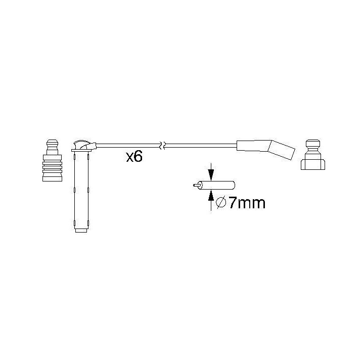 Uždegimo laido komplektas BOSCH 0 986 357 155