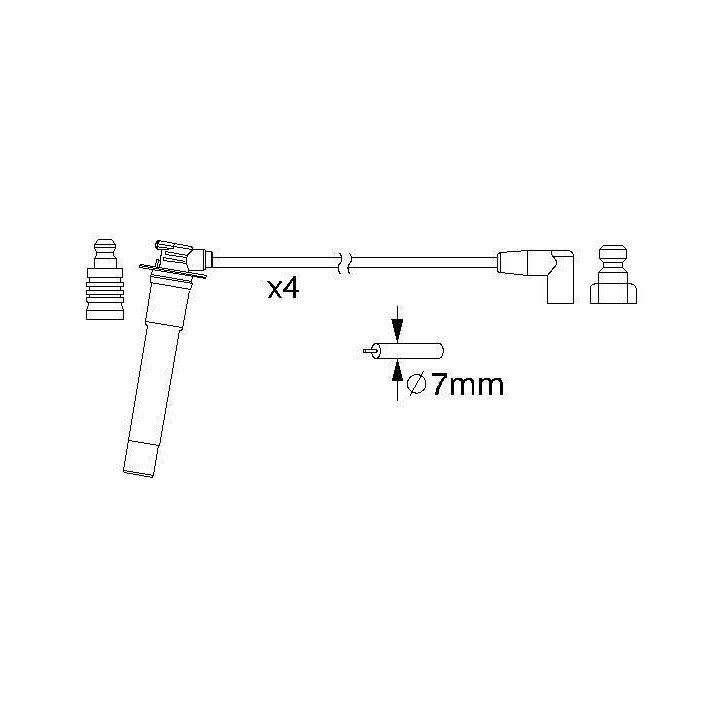 Uždegimo laido komplektas BOSCH 0 986 357 160