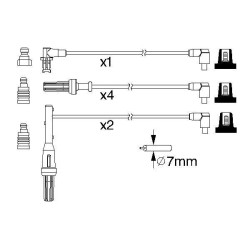 Uždegimo laido komplektas BOSCH 0 986 357 170
