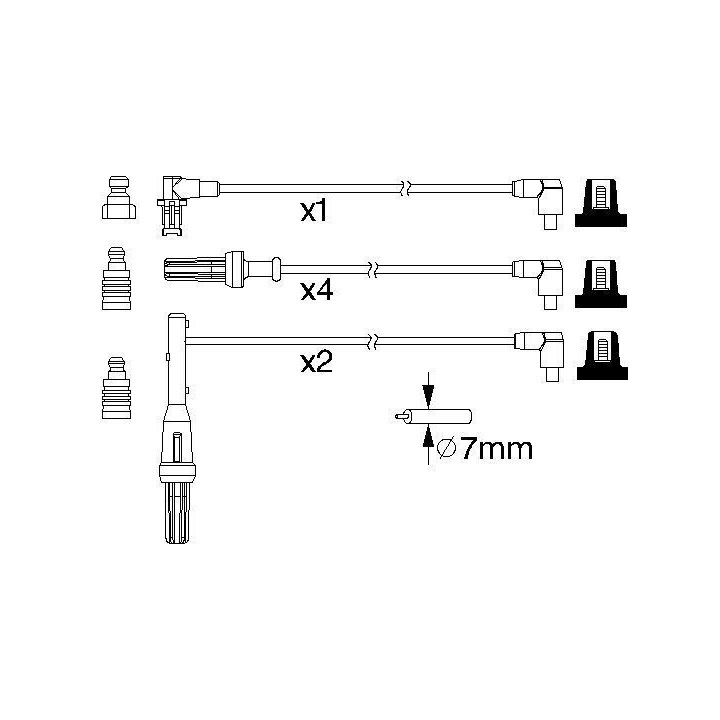 Uždegimo laido komplektas BOSCH 0 986 357 170