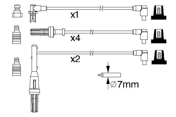 Uždegimo laido komplektas BOSCH 0 986 357 170