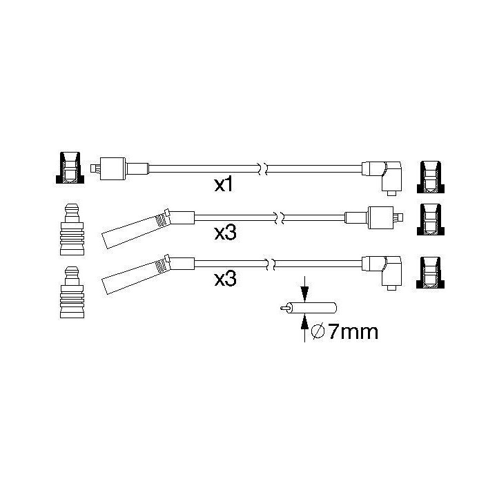 Uždegimo laido komplektas BOSCH 0 986 357 178