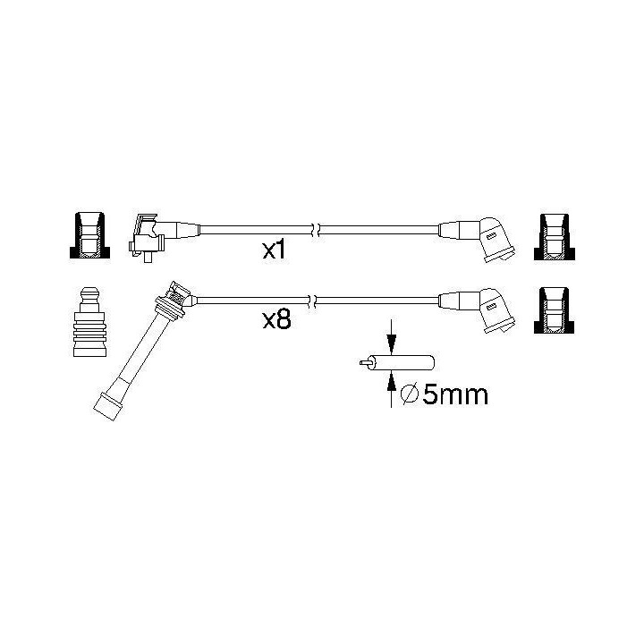Uždegimo laido komplektas BOSCH 0 986 357 204