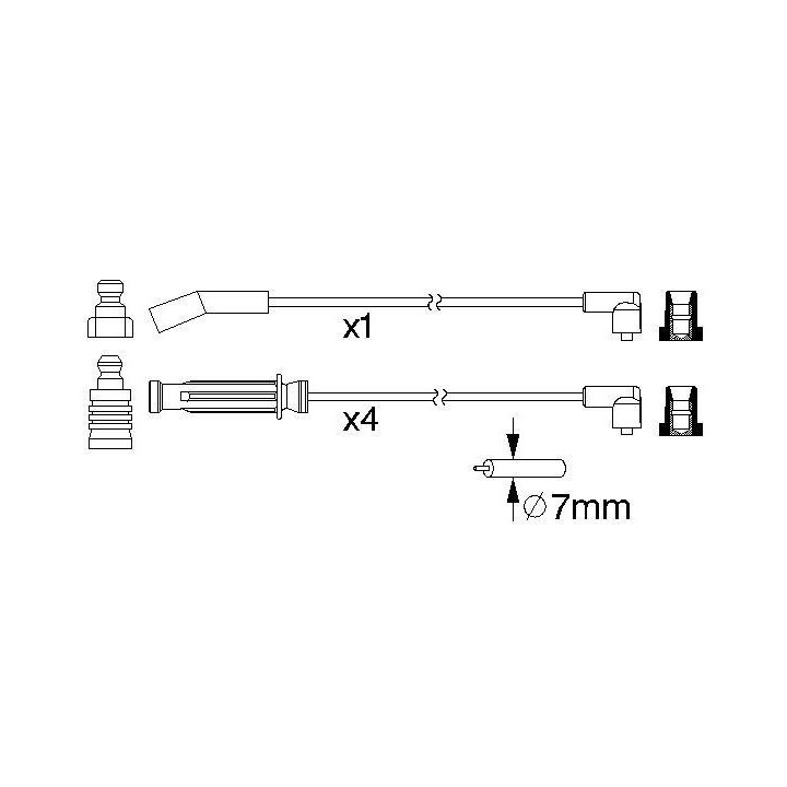 Uždegimo laido komplektas BOSCH 0 986 357 212