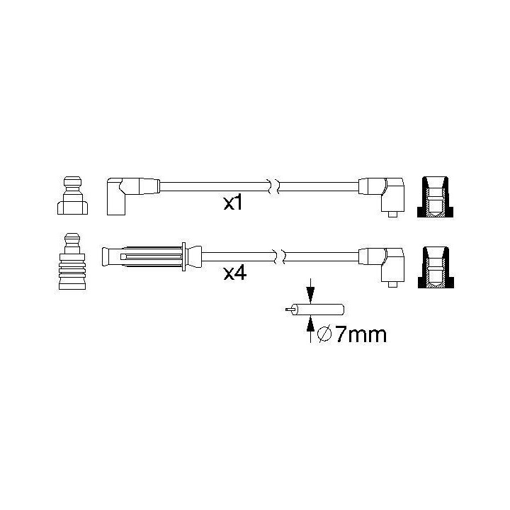Uždegimo laido komplektas BOSCH 0 986 357 217