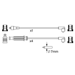 Uždegimo laido komplektas BOSCH 0 986 357 236