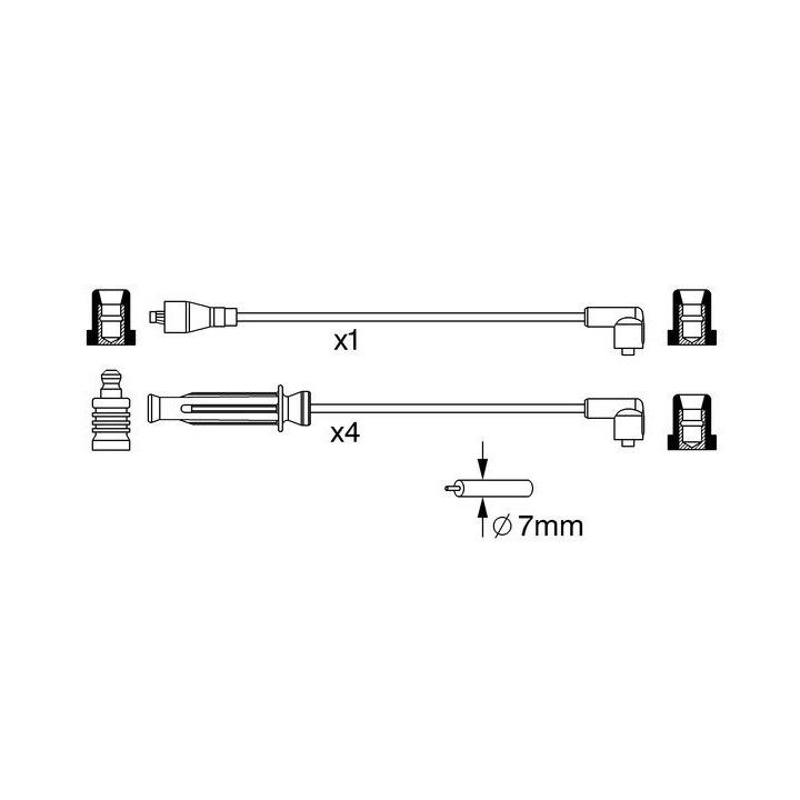Uždegimo laido komplektas BOSCH 0 986 357 236